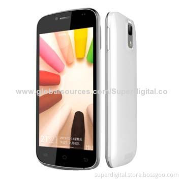 Smartphones, Google's Android 4.2.2 OS/MTK6572 Dual-core, QHD Display, 0.3 + 5MP, 512MB + 4GB